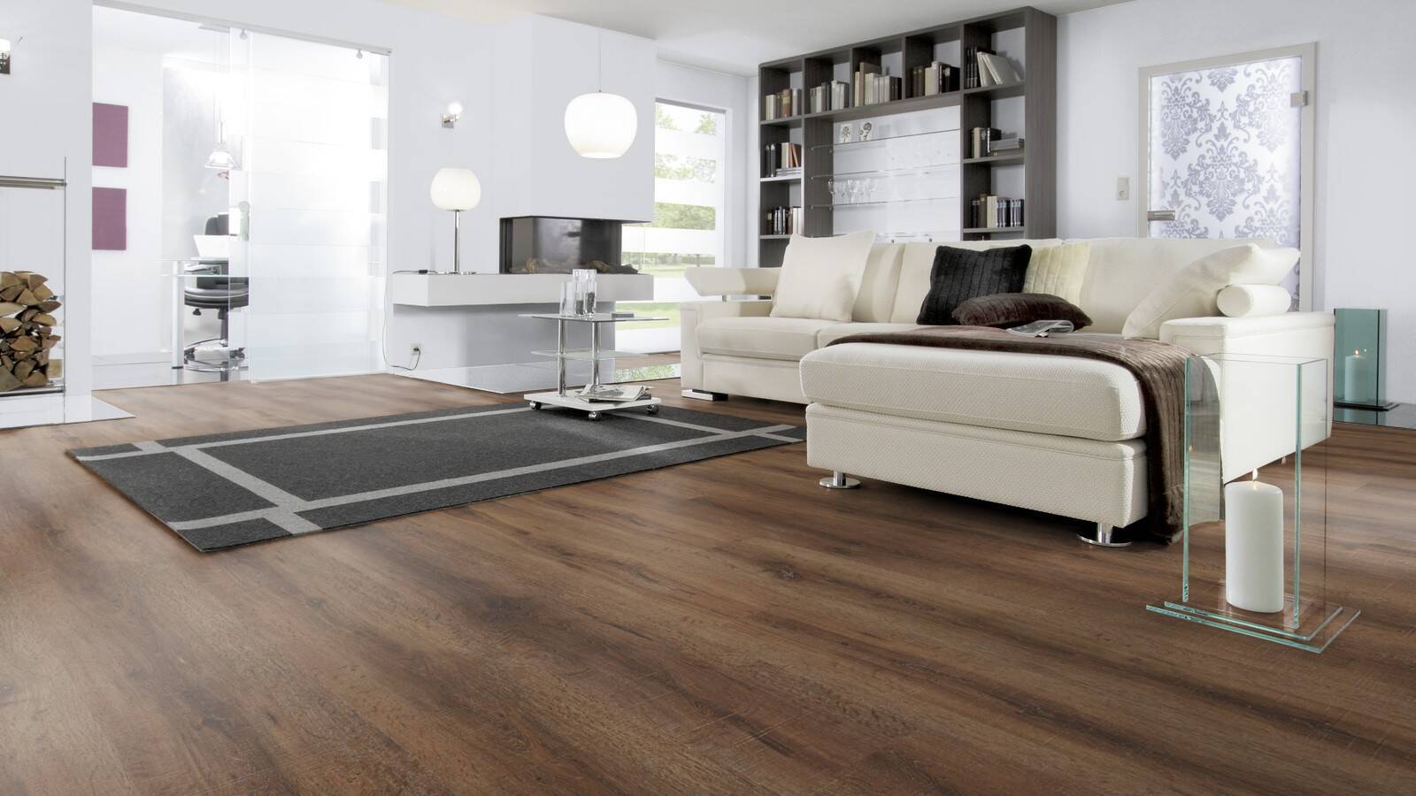 Wineo Vinyl 2,5 mm zum kleben &quot;Santorini Deep Oak&quot; - WINEO 800 wood XL - 3 kaufen - Laminatparadies