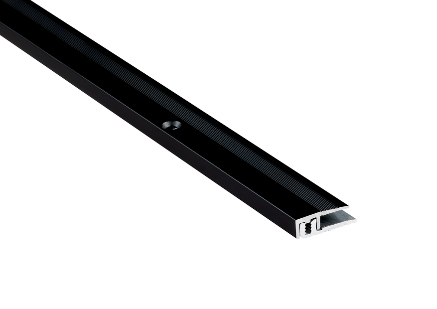 Abschlußprofil 20 mm Schwarz 90 cm 2,5-7 mm - Typ ABS 037   