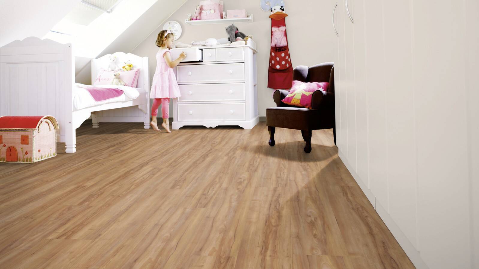 Wineo Vinyl 2,5 mm zum kleben &quot;Honey Warm Maple&quot; - WINEO 800 wood - 4 kaufen - Laminatparadies