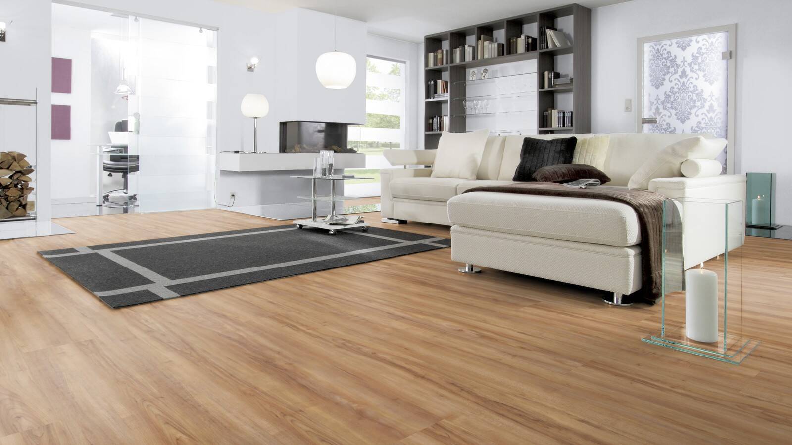 Wineo Vinyl 2,5 mm zum kleben &quot;Honey Warm Maple&quot; - WINEO 800 wood - 3 kaufen - Laminatparadies