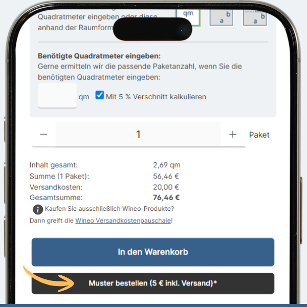 Bestellprozess Boden-Muster Schritt 2